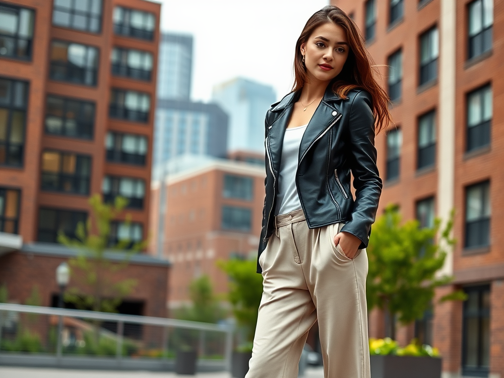 utopia2.be | Quelle veste avec un pantalon large pour les silhouettes fines ?